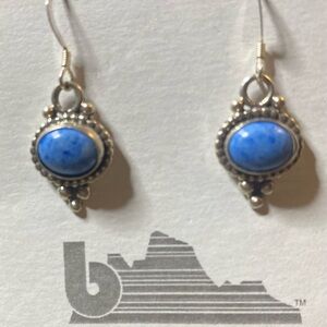 SALE! Denim Lapis Set in 925 Sterling Silver Earrings